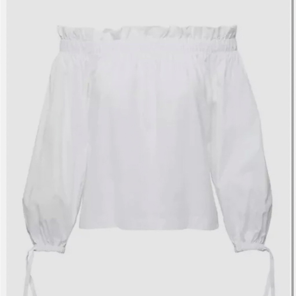 NWT! Super Cute! Banana Republic Ruffled Neckline Off The Shoulder Top